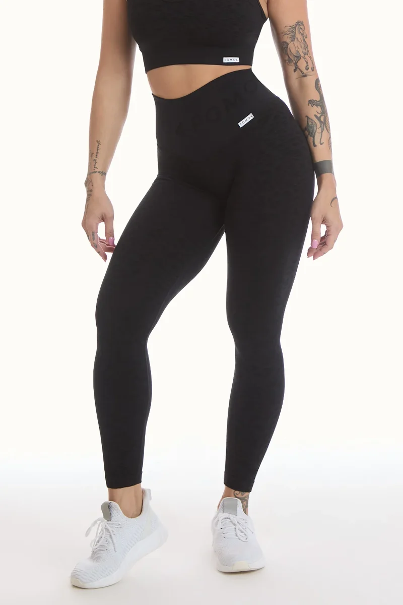 Leggings Push Up Jungle Leopardo 2.0 Nero