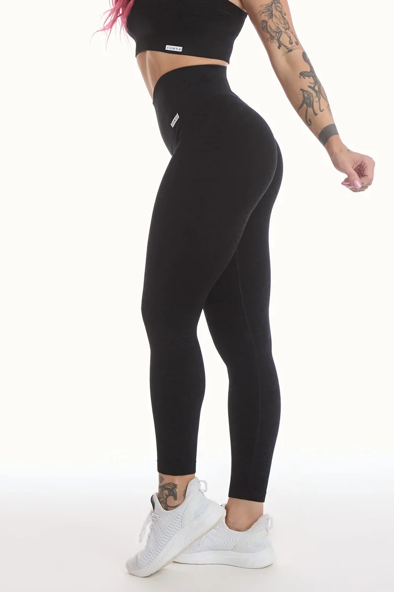 Leggings Push Up Jungle Leopardo 2.0 Nero