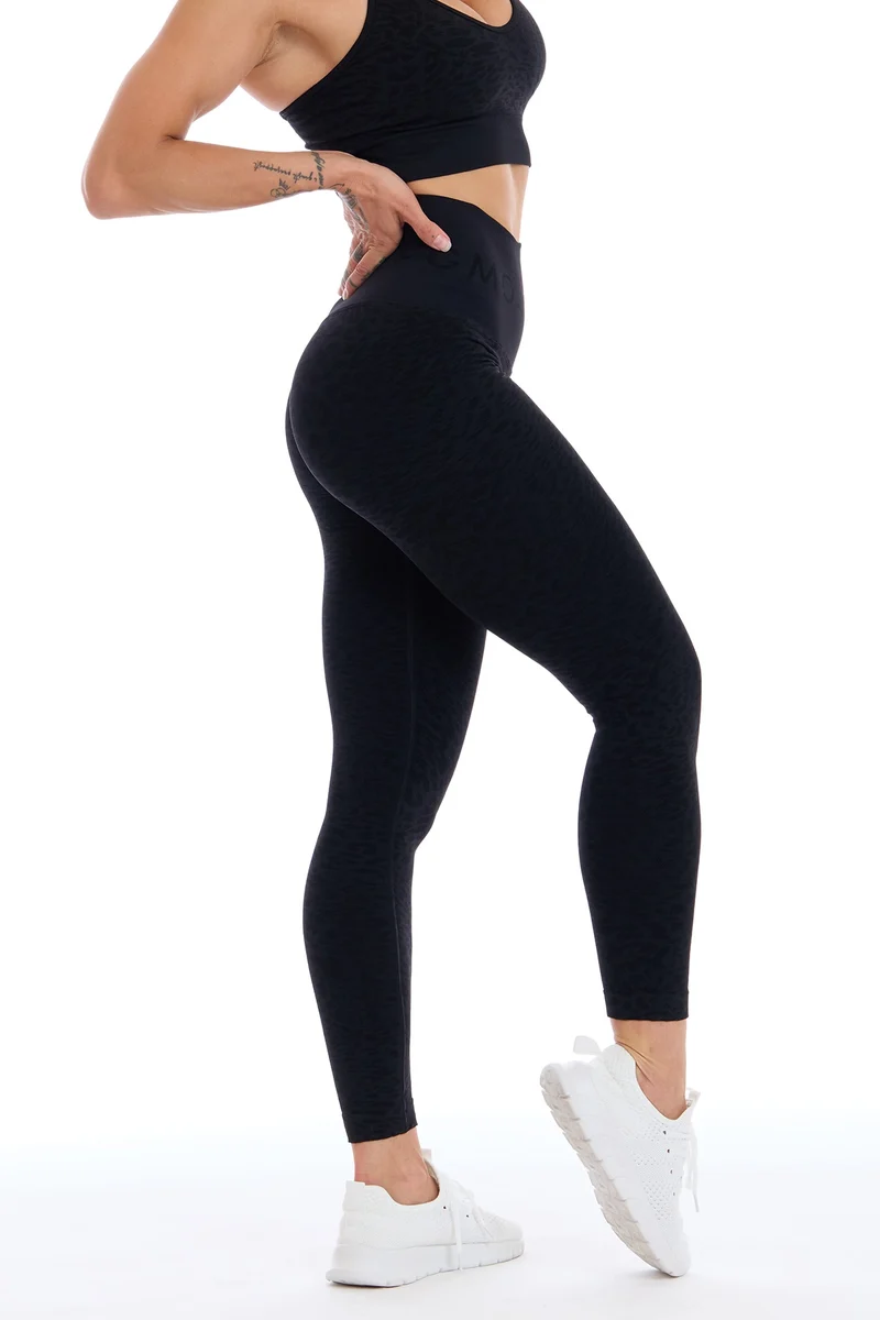 Leggings Push Up Jungle Leopardo 2.0 Nero