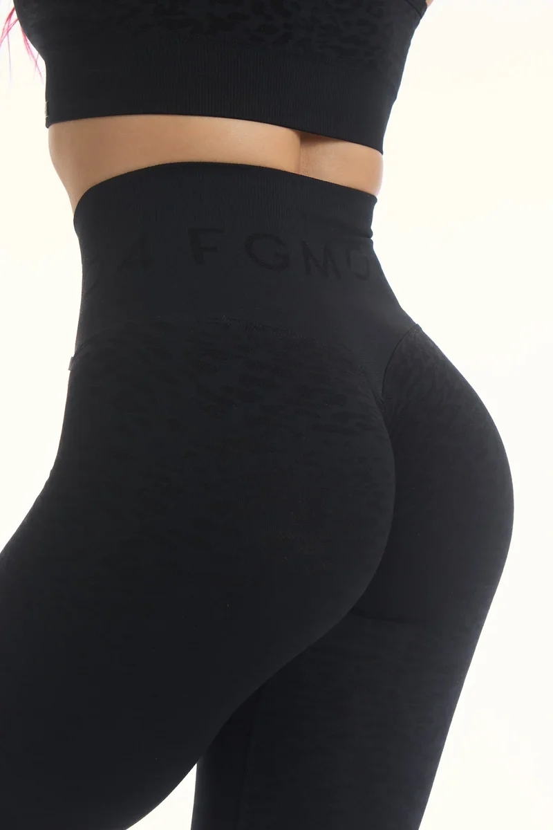 Leggings Push Up Jungle Leopardo 2.0 Nero