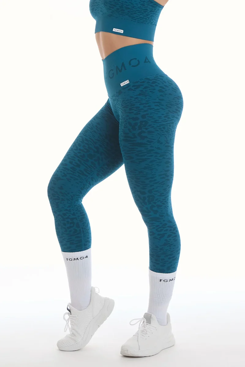 Leggings Push Up Jungle Leopardo 2.0 Lyon Blue
