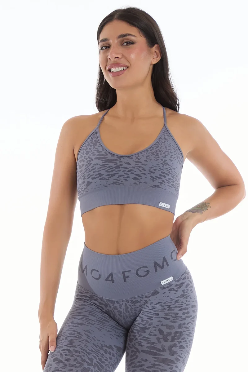 Top Jungle Leopardo 2.0 Blu Granito