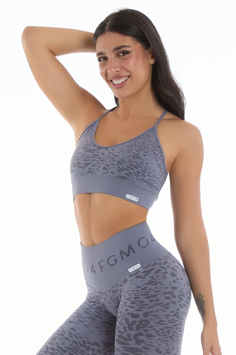 Top Jungle Leopardo 2.0 Blu Granito