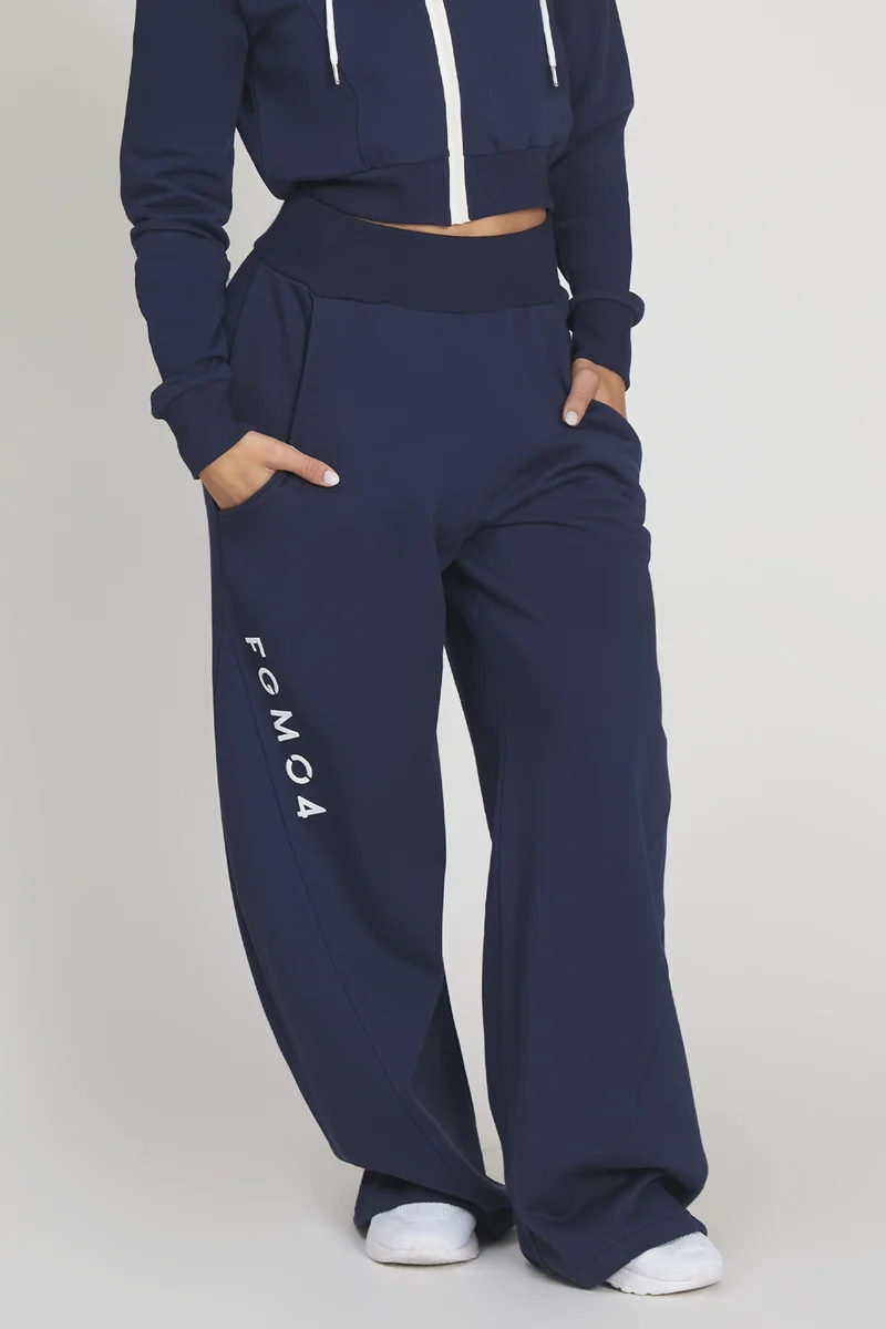 Pantalone Donna Baggy Ikonic Blu Notte