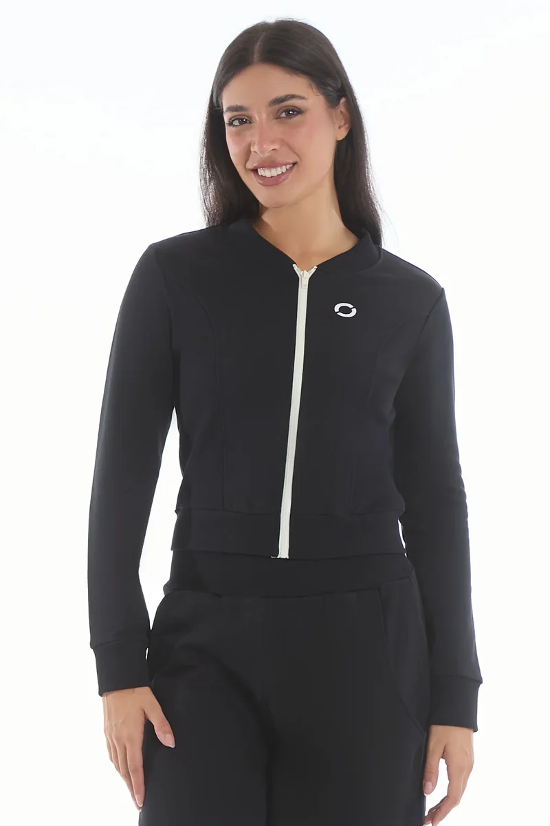 Felpa Ikonic Active Zip Nero