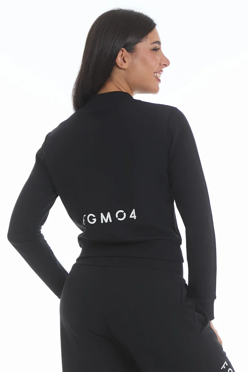 Felpa Ikonic Active Zip Nero