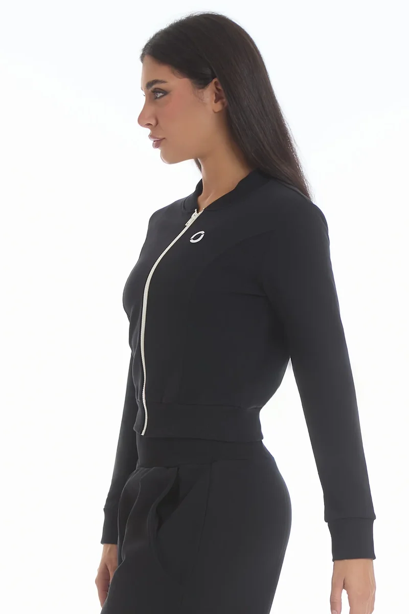 Felpa Ikonic Active Zip Nero