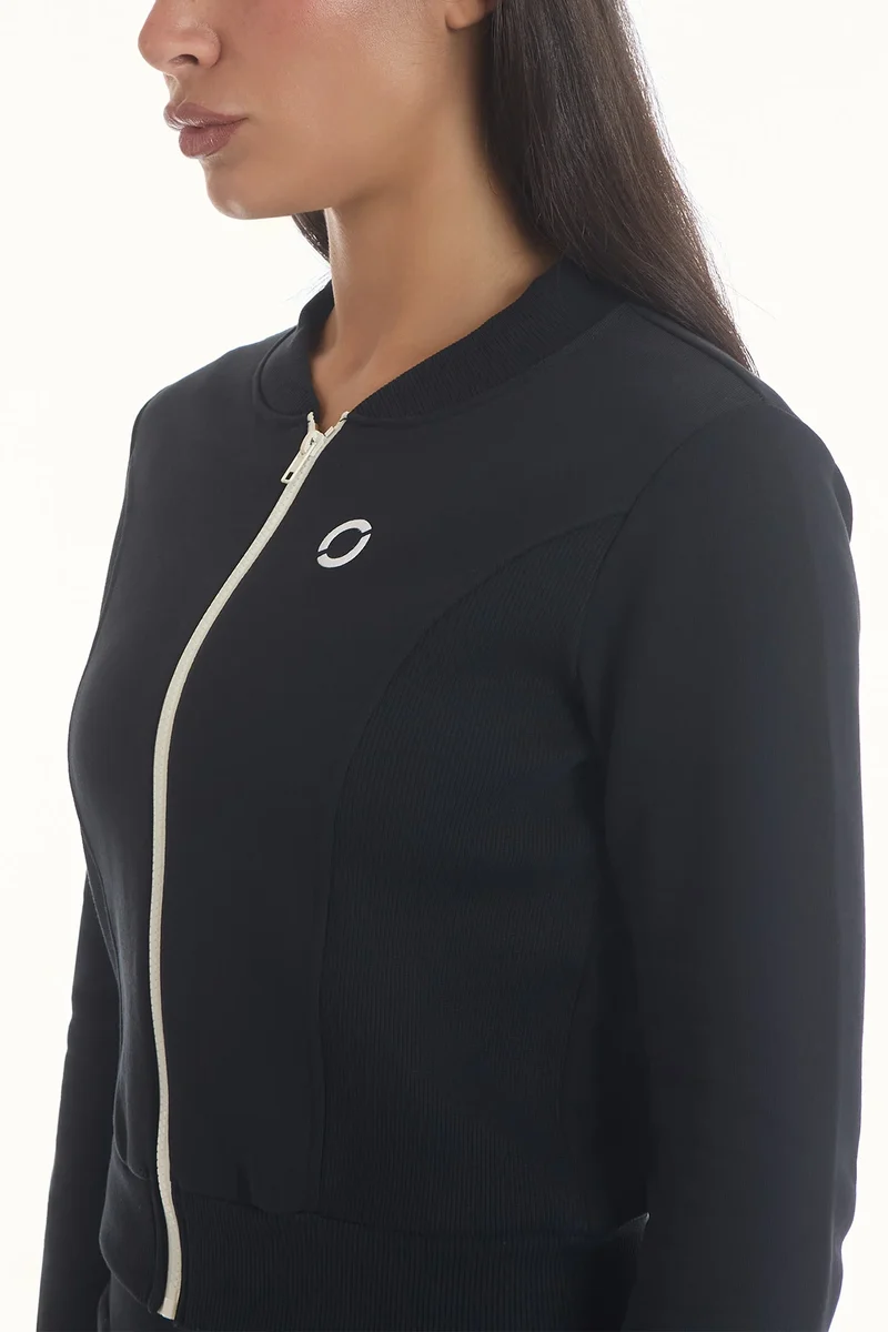 Felpa Ikonic Active Zip Nero