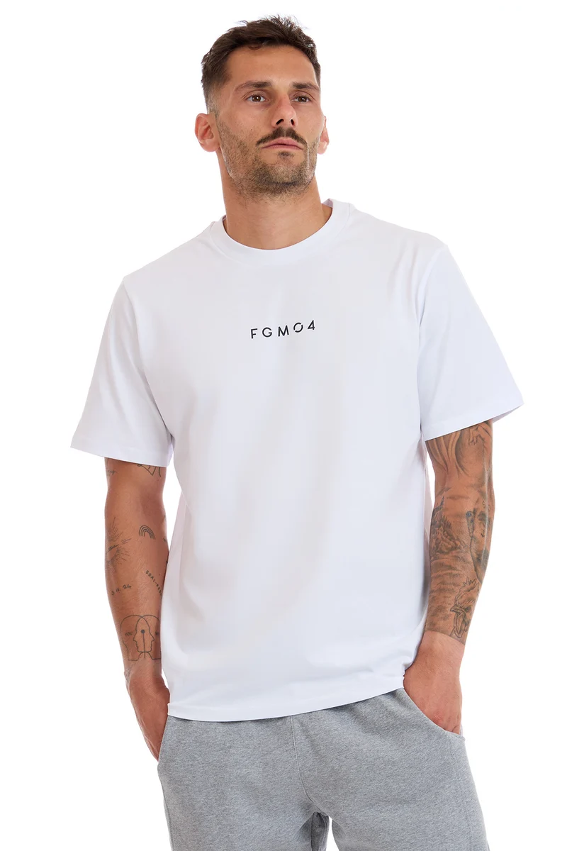 T-Shirt Uomo Street FGM04 Tag Bianco
