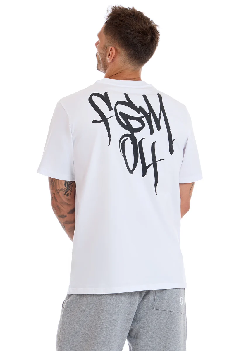 T-Shirt Uomo Street FGM04 Tag Bianco
