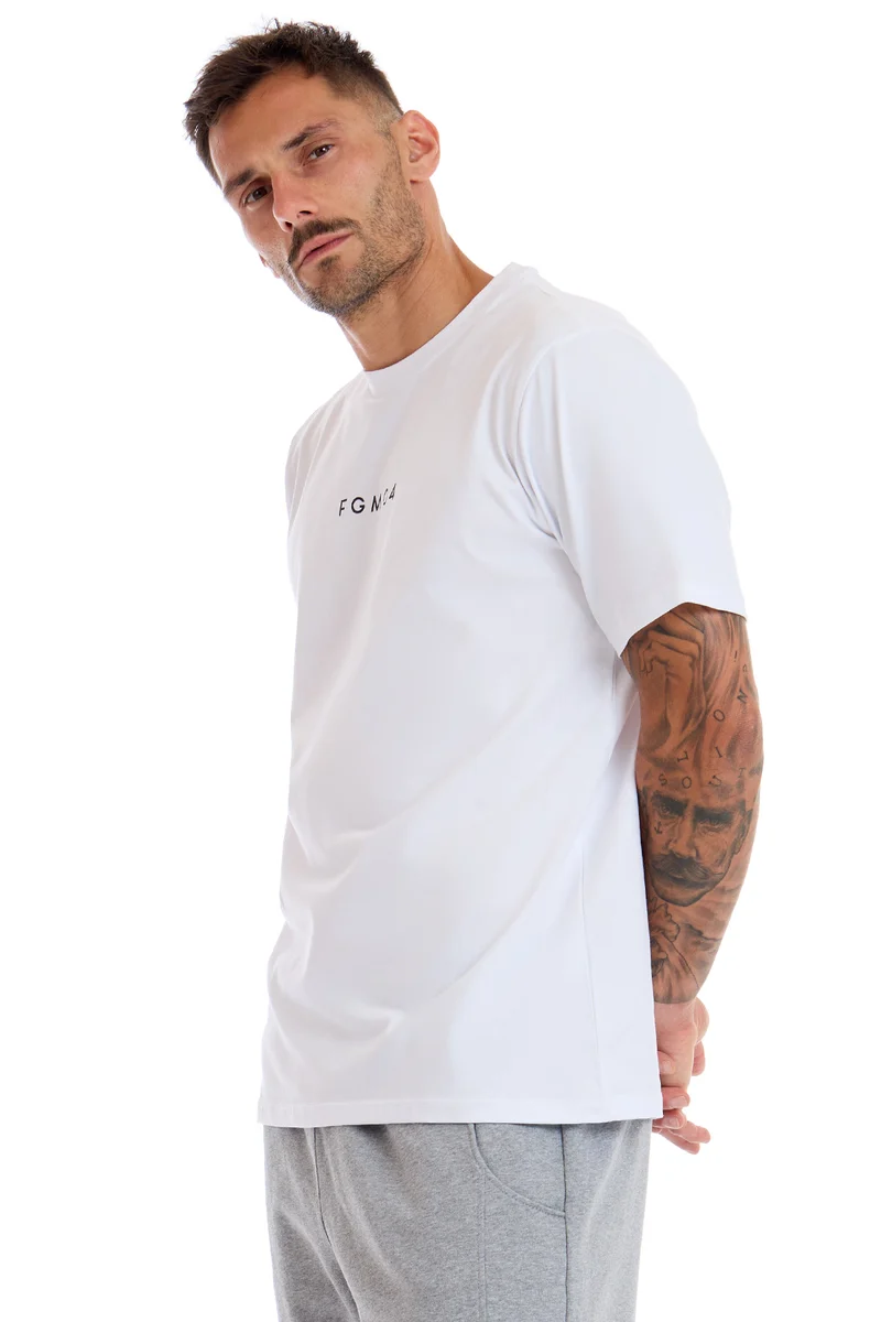 T-Shirt Uomo Street FGM04 Tag Bianco