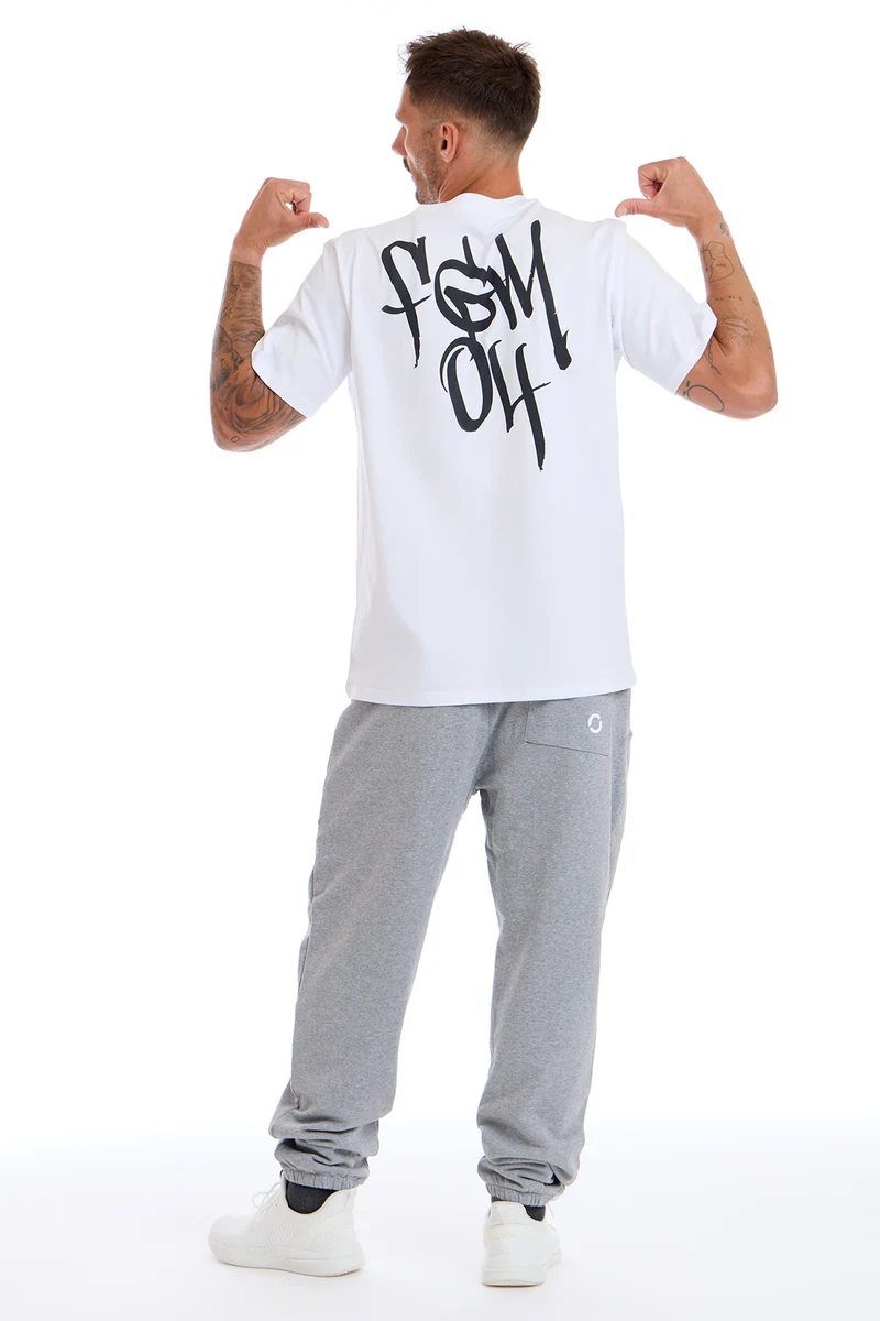 T-Shirt Uomo Street FGM04 Tag Bianco