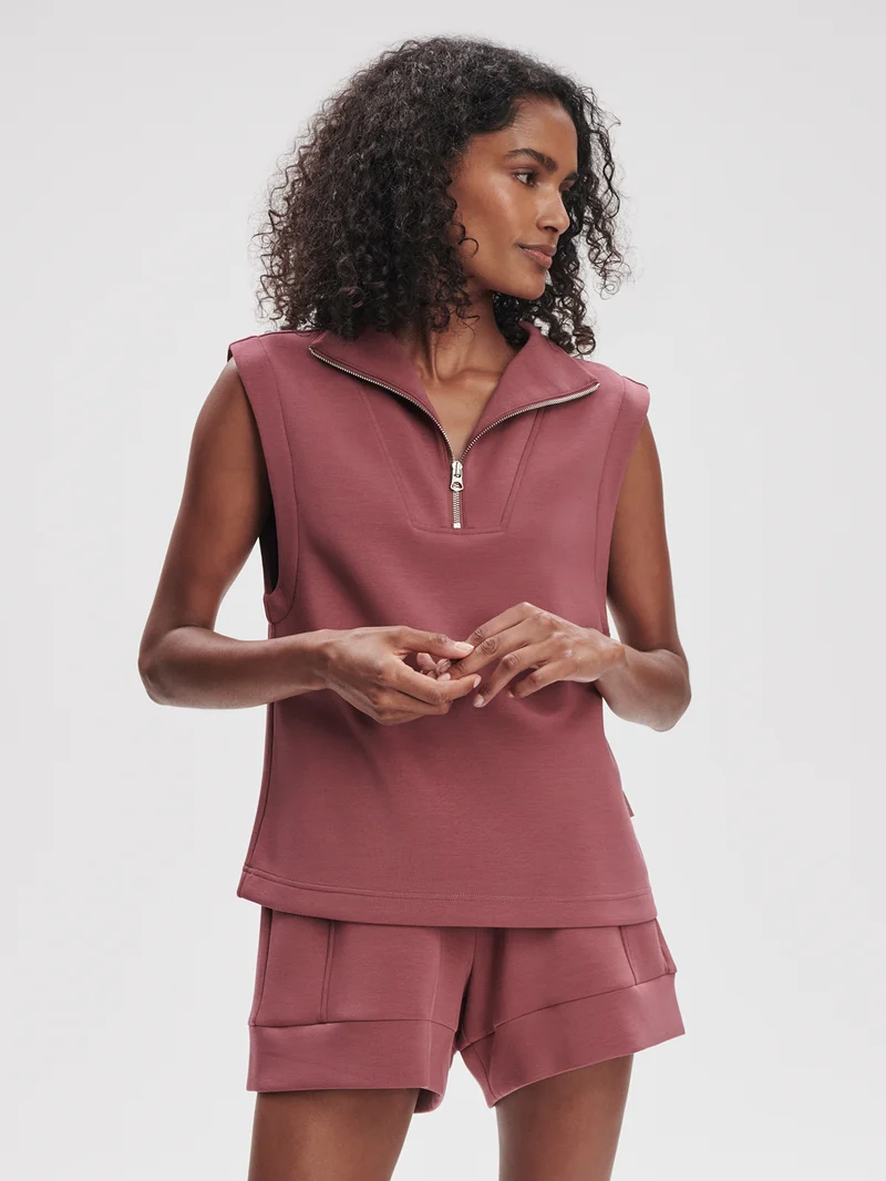 Magnolia Half Zip Tank 2.0
