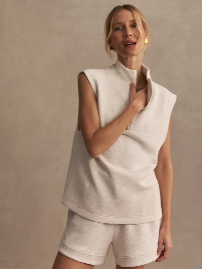 Magnolia Half Zip Tank 2.0