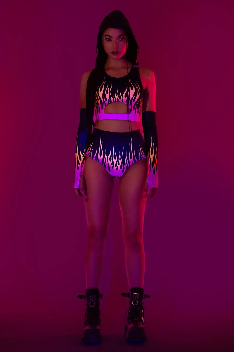 Firestarter Magenta Hooded Set