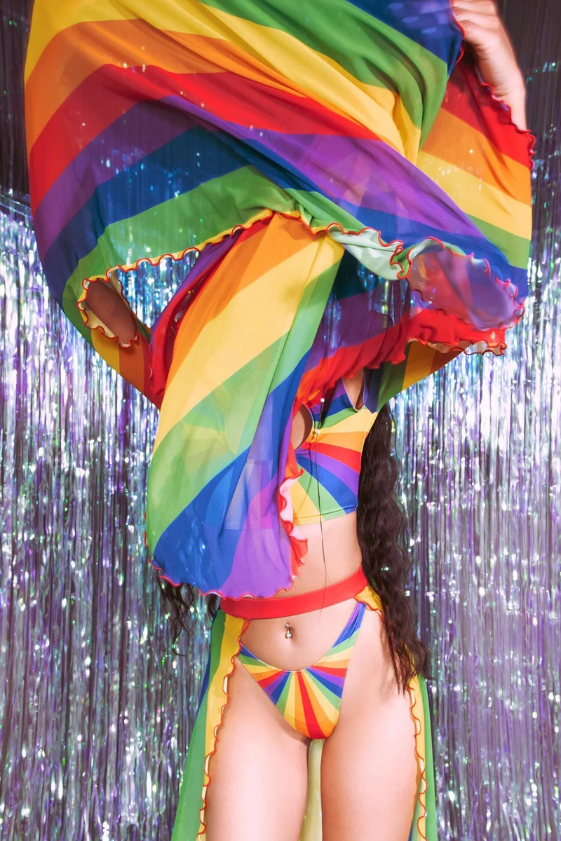 Prism Feel Maxi Sleeve and Open Front Skirt Set