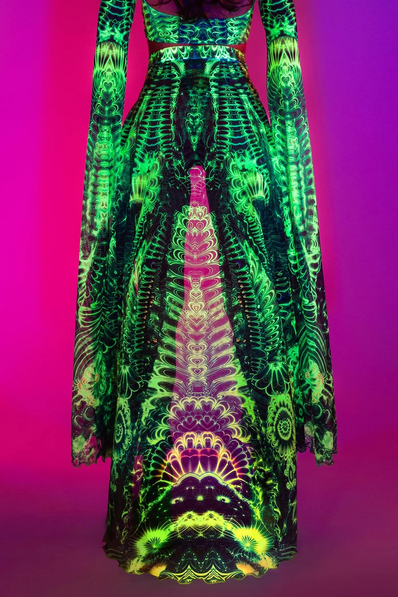 Gardens Of Paradise Open-Front Skirt