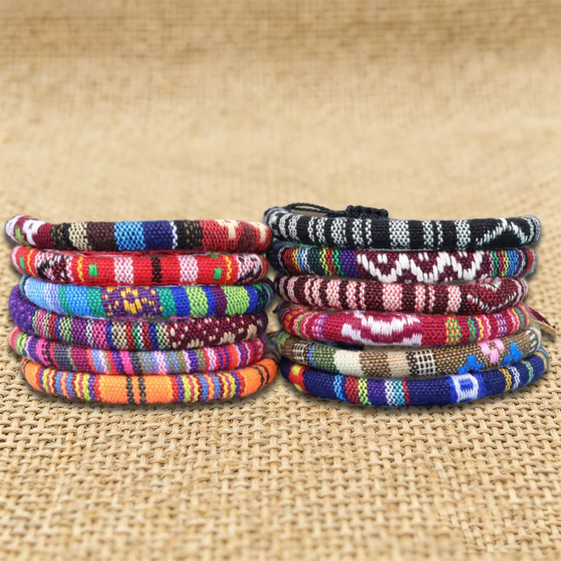 Olivenorma Armband im Bohemian-Ethno-Stil, handgefertigt aus Baumwollgarn, Freundschaftsarmband geflochten