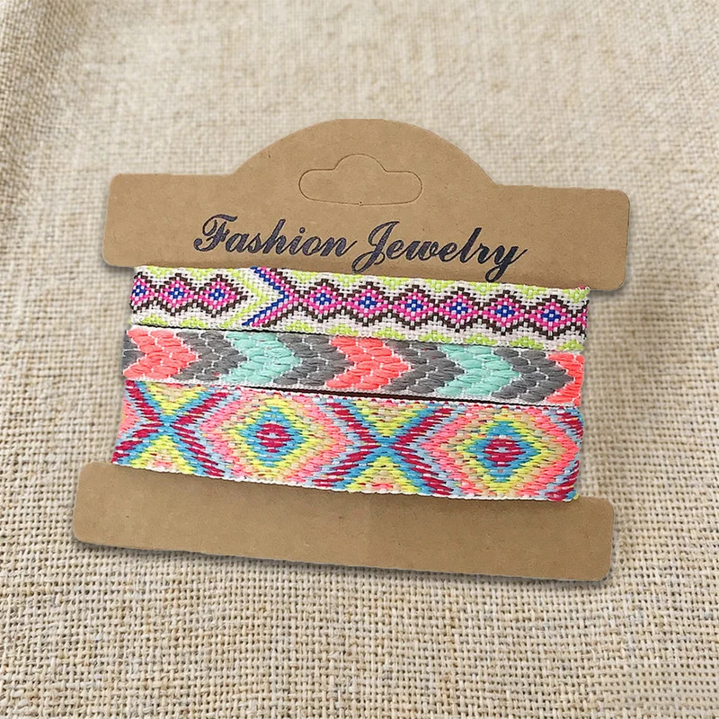Olivenorma Premium Thread Handgefertigtes mehrfarbiges Boho-Ethno-Flechtarmband