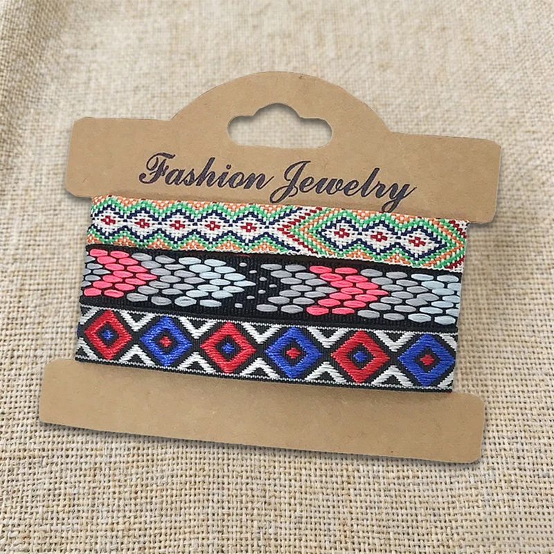 Olivenorma Premium Thread Handgefertigtes mehrfarbiges Boho-Ethno-Flechtarmband