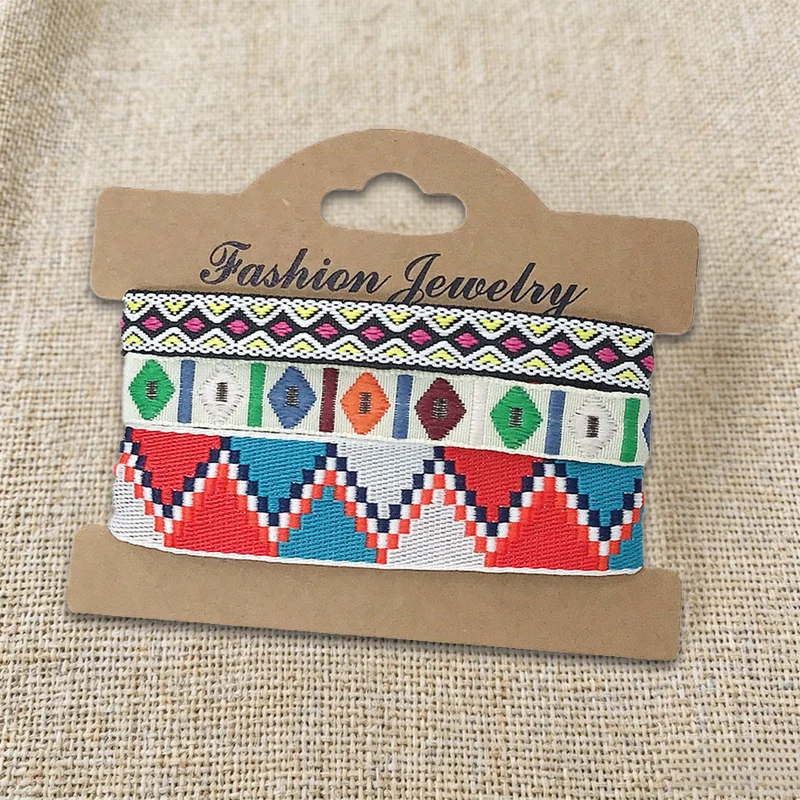 Olivenorma Premium Thread Handgefertigtes mehrfarbiges Boho-Ethno-Flechtarmband