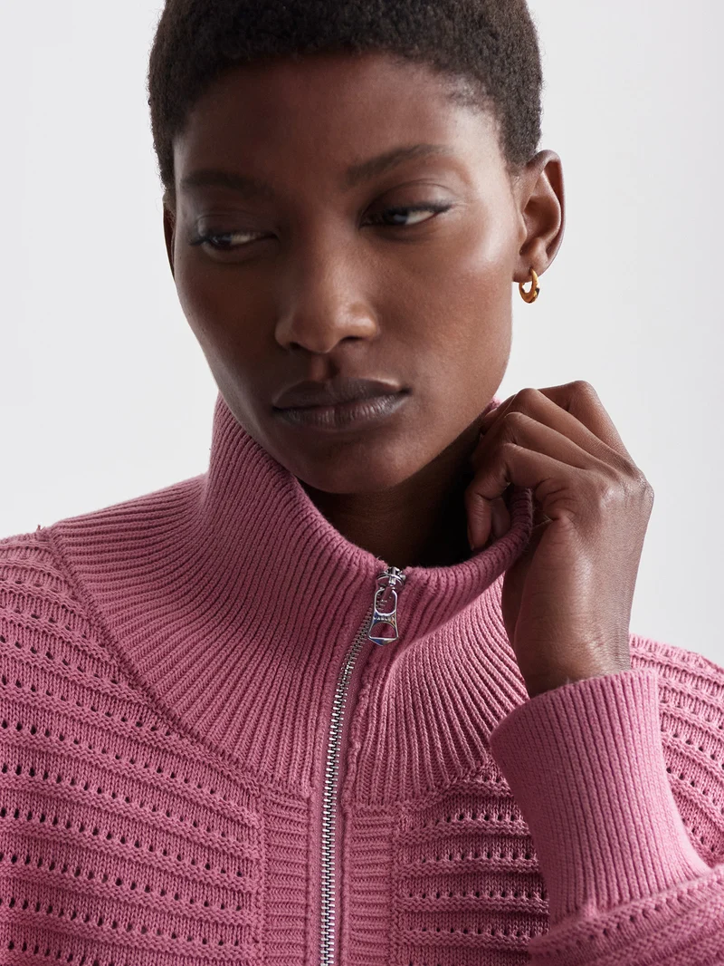 Tara Pointelle Half Zip
