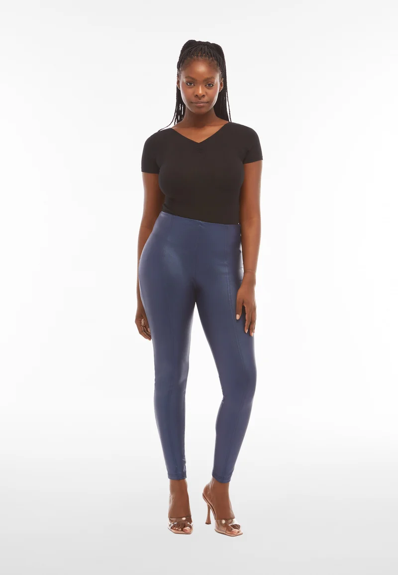 WR.UP Push-Up High Waist Skinny Flex Tech Leggings With Front Seam - Estate Blue