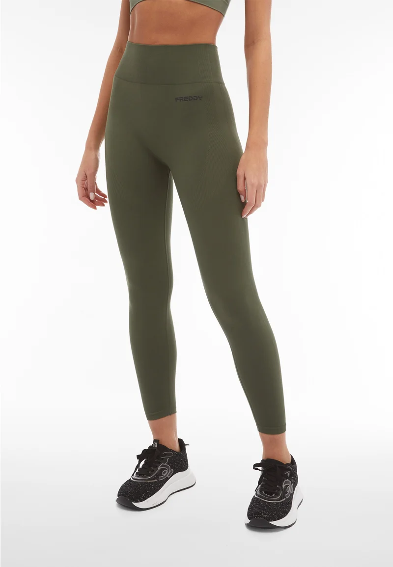 Seamless Push-Up High Waist Skinny - Beetle Green