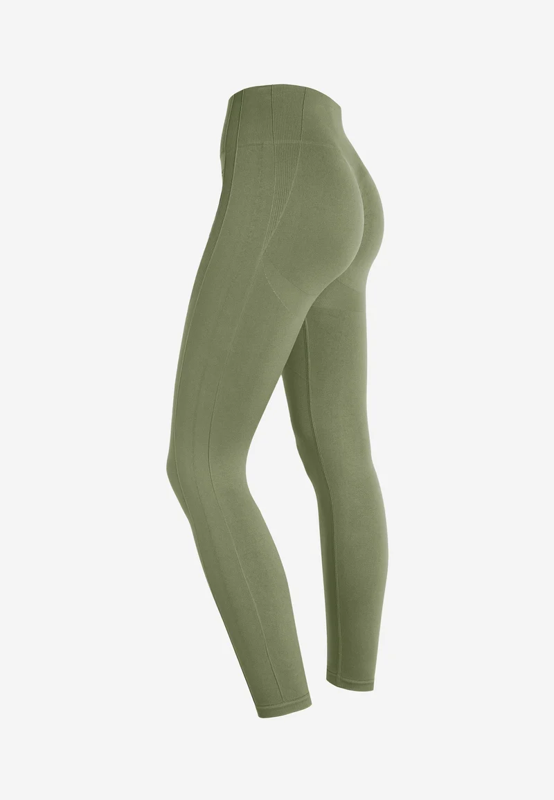 Seamless Push-Up High Waist Skinny - Beetle Green