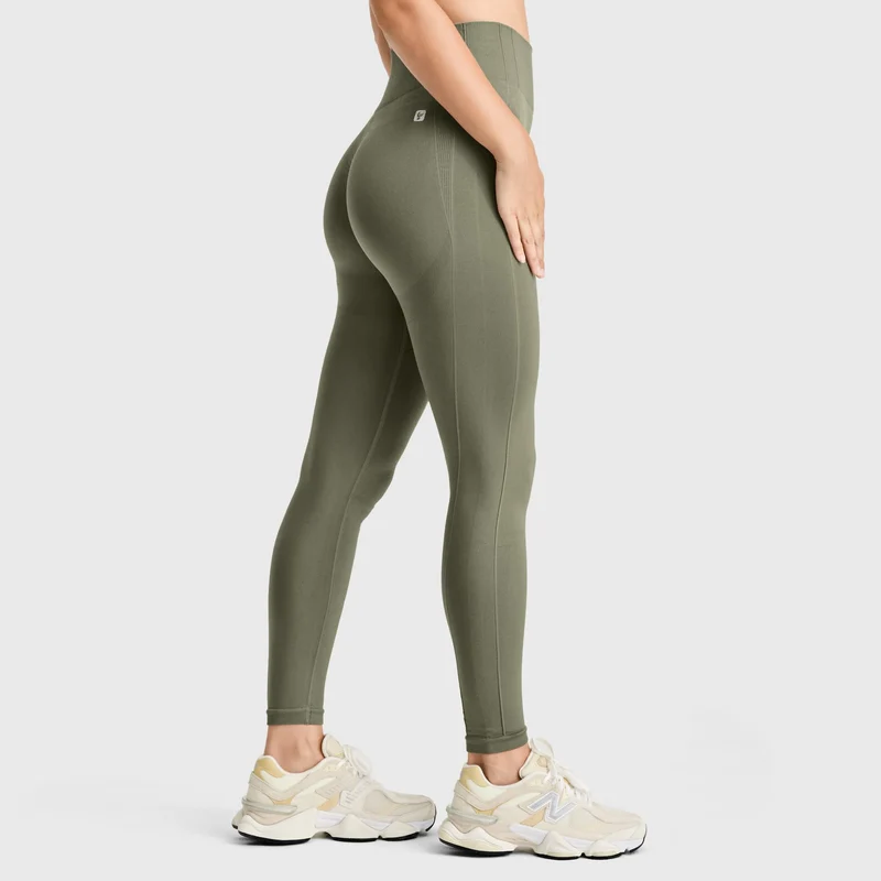 Seamless Push-Up High Waist Skinny - Beetle Green