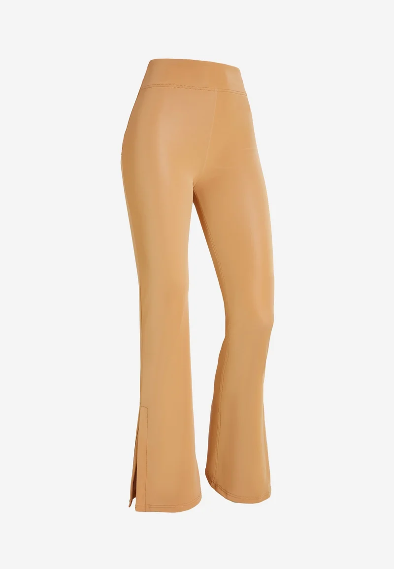 WR.UP Push-Up Super High Waist Flare Vegan Leather Pant - Macaroon Brown