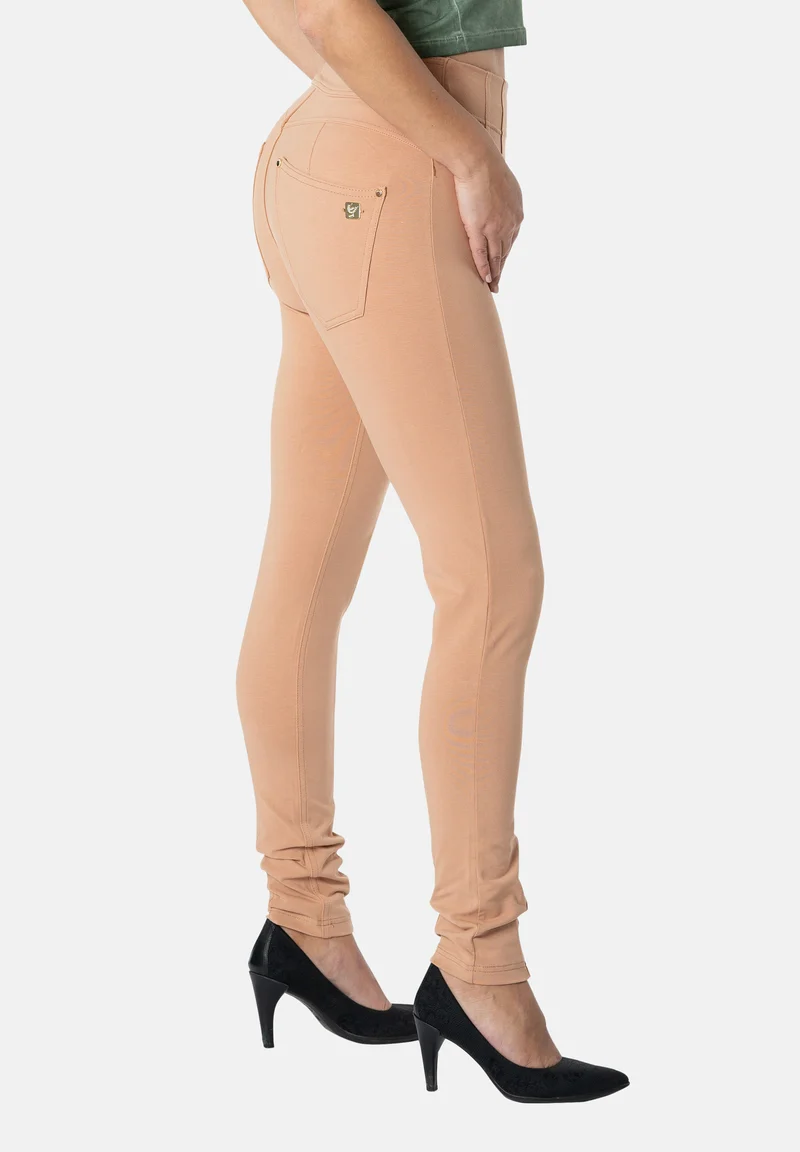 N.O.W. Yoga Super High Waist Skinny Pant With Front Seam - Macaroon Brown