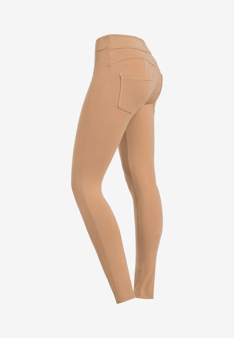 N.O.W. Yoga Super High Waist Skinny Pant With Front Seam - Macaroon Brown