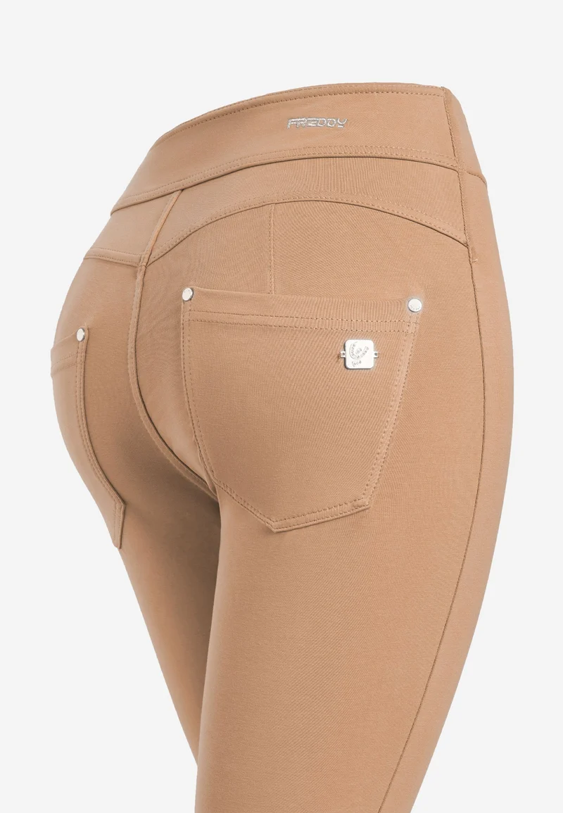 N.O.W. Yoga Super High Waist Skinny Pant With Front Seam - Macaroon Brown