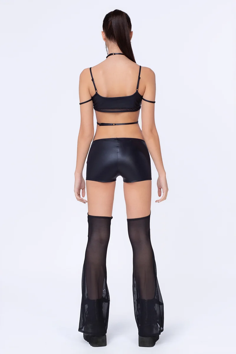Entwined Top and Shorts with Chaps Set