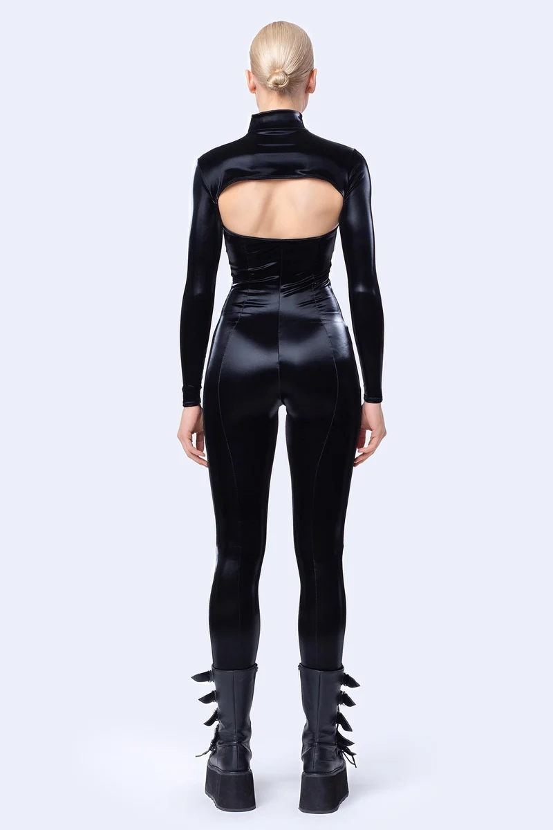 Starved For Glamour Sleeveless Catsuit and Shrug