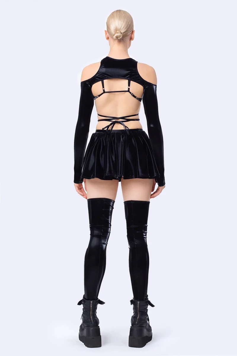 Starved For Glamour Wrapped Triangle Top