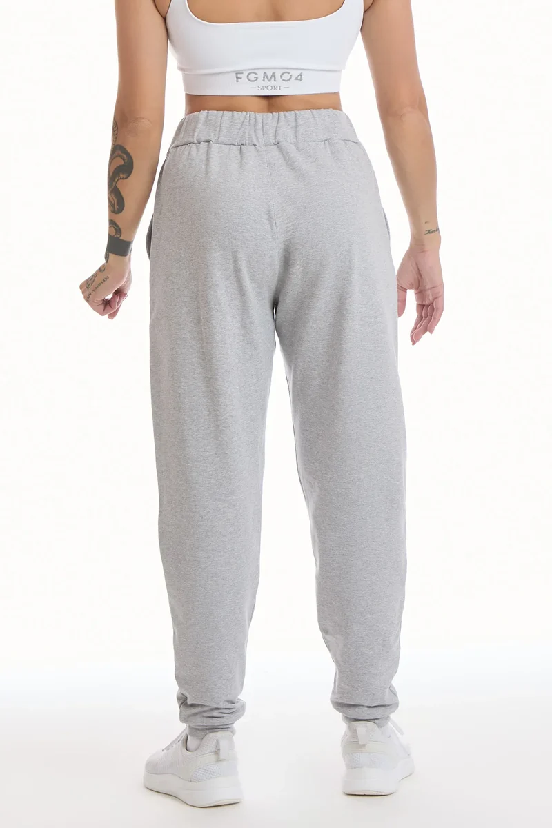 Pantalone Jogger Ikonic WINTER FLAG Grigio Melange