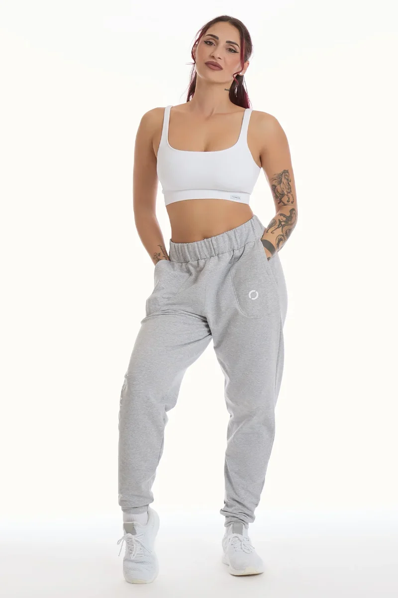 Pantalone Jogger Ikonic WINTER FLAG Grigio Melange
