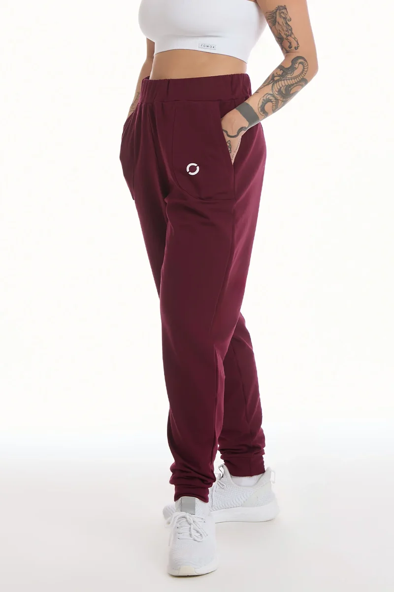 Pantalone Jogger Ikonic WINTER FLAG Prugna