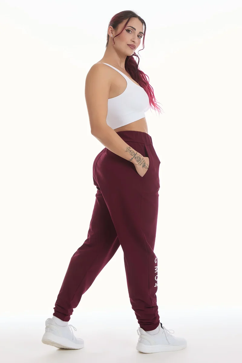 Pantalone Jogger Ikonic WINTER FLAG Prugna