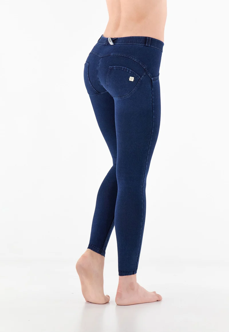 WR.UP Push-Up Regular Waist Skinny Denim Jeans - Denim Dark Blue - Blue Seam