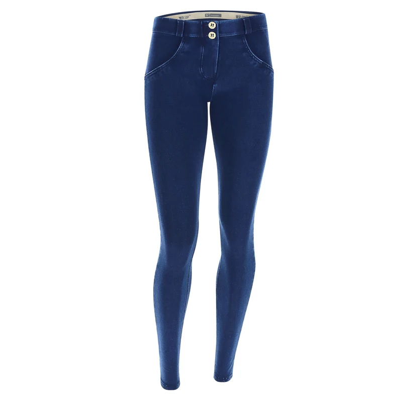 WR.UP Push-Up Regular Waist Skinny Denim Jeans - Denim Dark Blue - Blue Seam