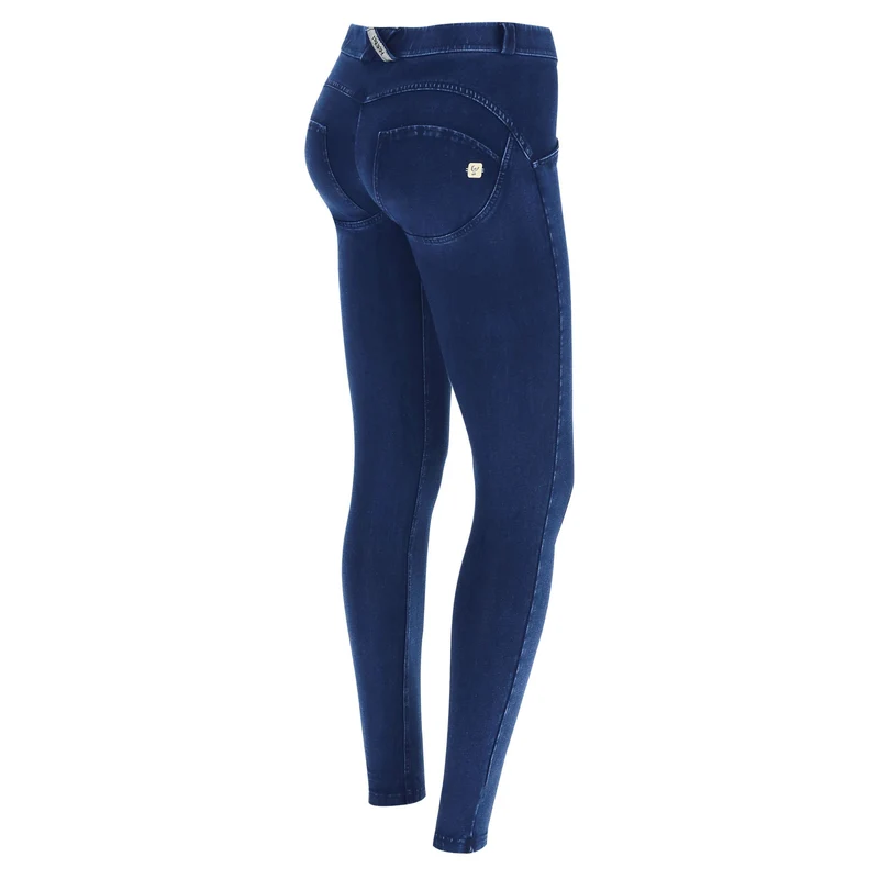 WR.UP Push-Up Regular Waist Skinny Denim Jeans - Denim Dark Blue - Blue Seam