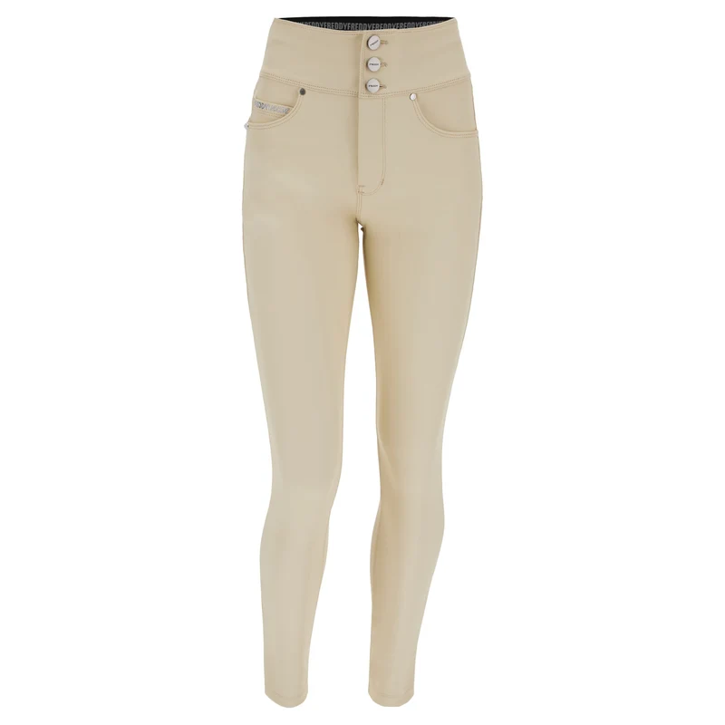 N.O.W. Comfort High Waist Skinny Vegan Leather Pant - Brown Rice