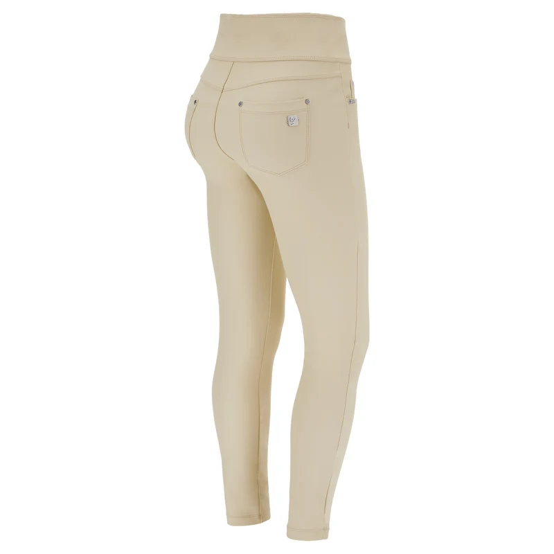 N.O.W. Comfort High Waist Skinny Vegan Leather Pant - Brown Rice