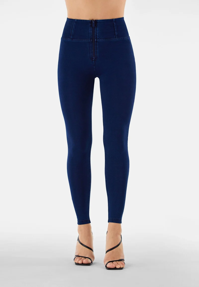 WR.UP Push-Up High Waist Skinny Denim Jeans - Denim Dark Blue - Blue Seam