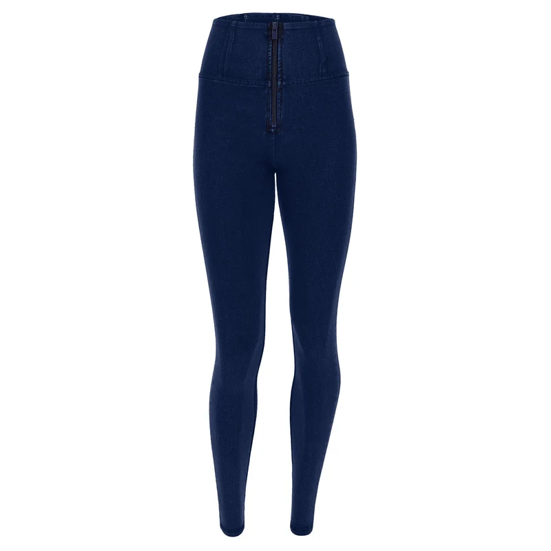 WR.UP Push-Up High Waist Skinny Denim Jeans - Denim Dark Blue - Blue Seam