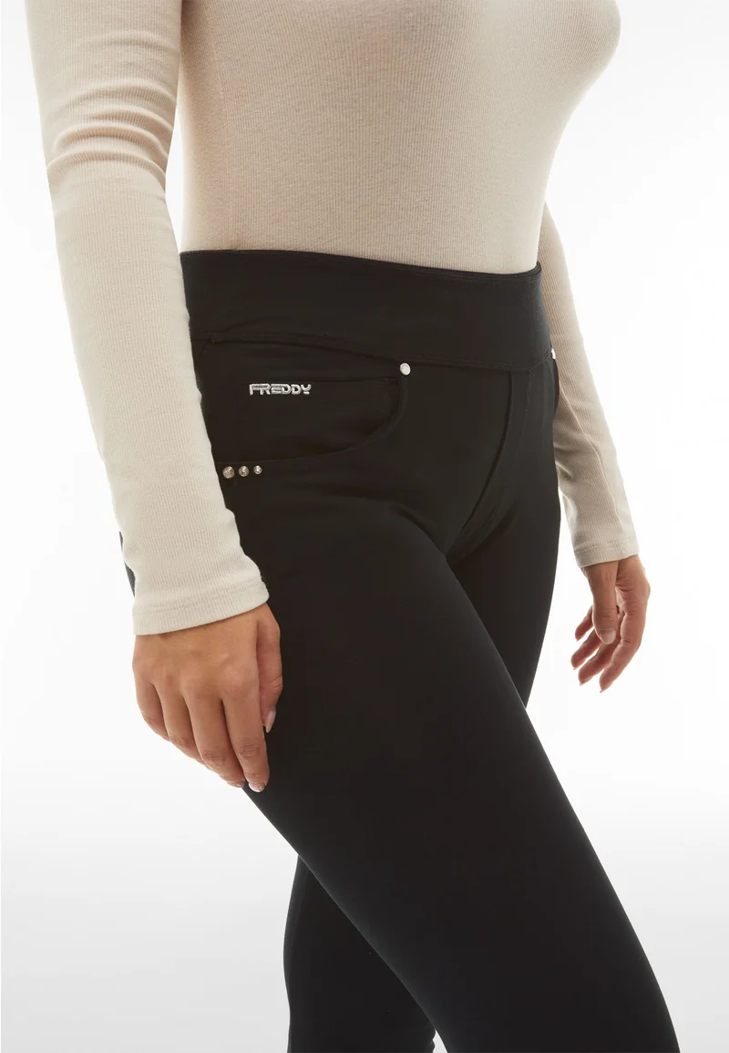 N.O.W. Yoga Mid Waist Skinny Pants - Black