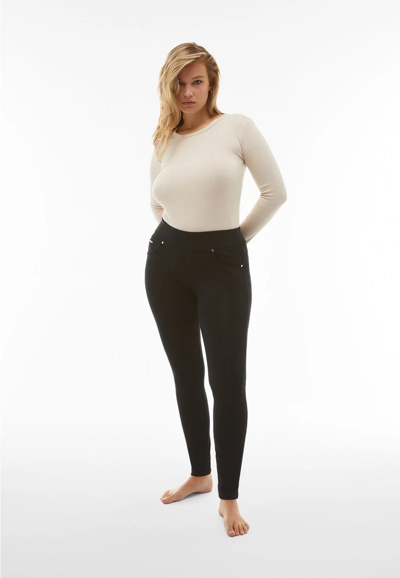 N.O.W. Yoga Mid Waist Skinny Pants - Black